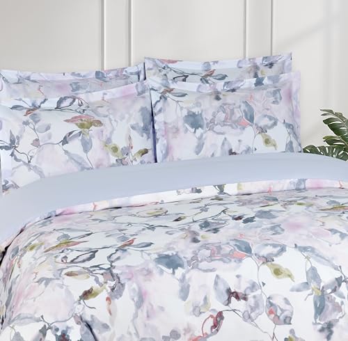 Majestic Giftware Madison Linen 8 Pcs 48" Full Size Duvet Bedding Set (BL510-48F) | Easy Care - Lavander Loom 400 TC 100% Cotton Sateen |2 Fitted Sheets, 2 Duvets, 4 Pillowcases - Noble Collection