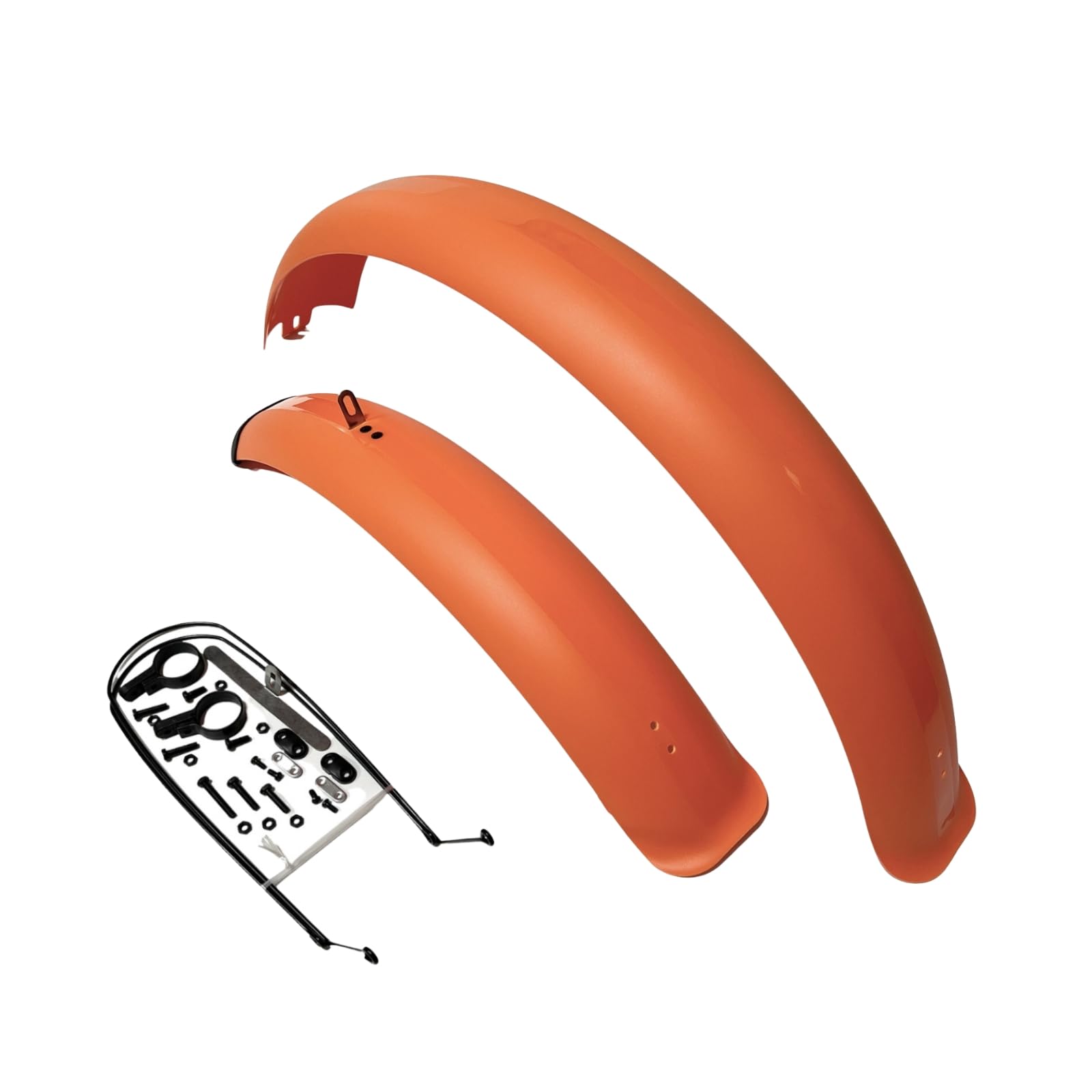 Fat Tire Fahrrad-Schutzblech-Set für vorne und hinten, 66 cm, Orange