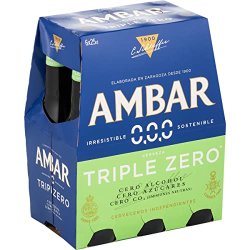 Ambar Triple Zero - pack 6 botellas x 25cl - 0.0% Volumen de Alcohol