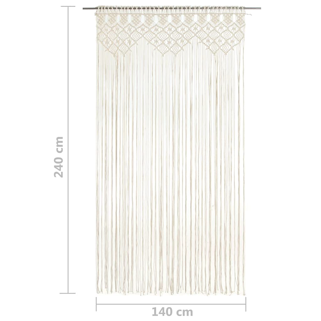 vidaXL Tenda macramè 140x240 cm in Cotone