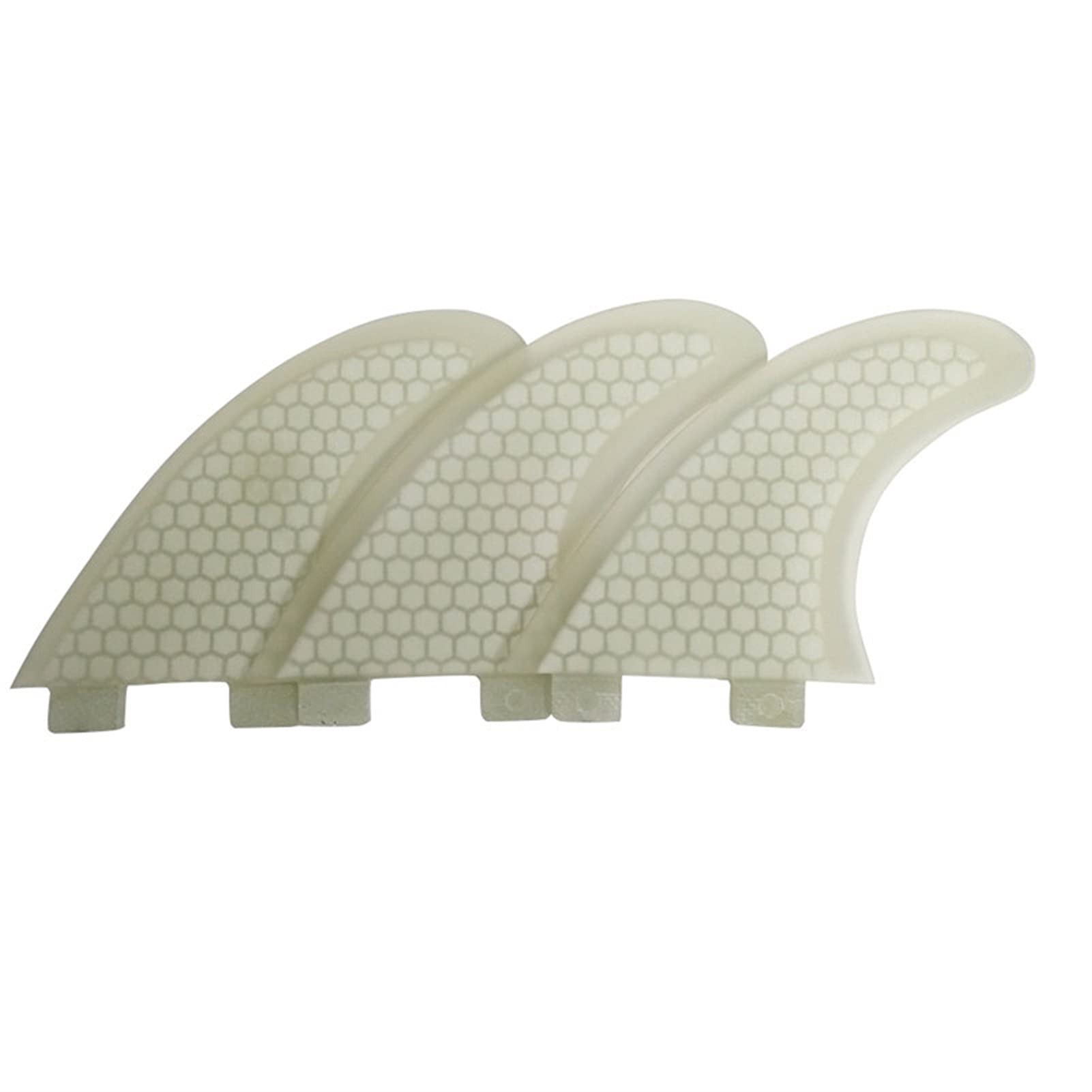 Surfing Fins Surfing Fin Three-Piece Professional Surfboard Accessories Honeycomb Rudder Surfboard Fin Surfing Tail Fin (Color : White, Size : G3)