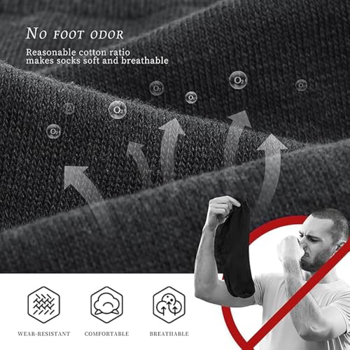 ENCIGER® Men’s Crew Socks 3 Pairs – Cotton & Spandex Soft Stretch Athletic Ribbed Socks4