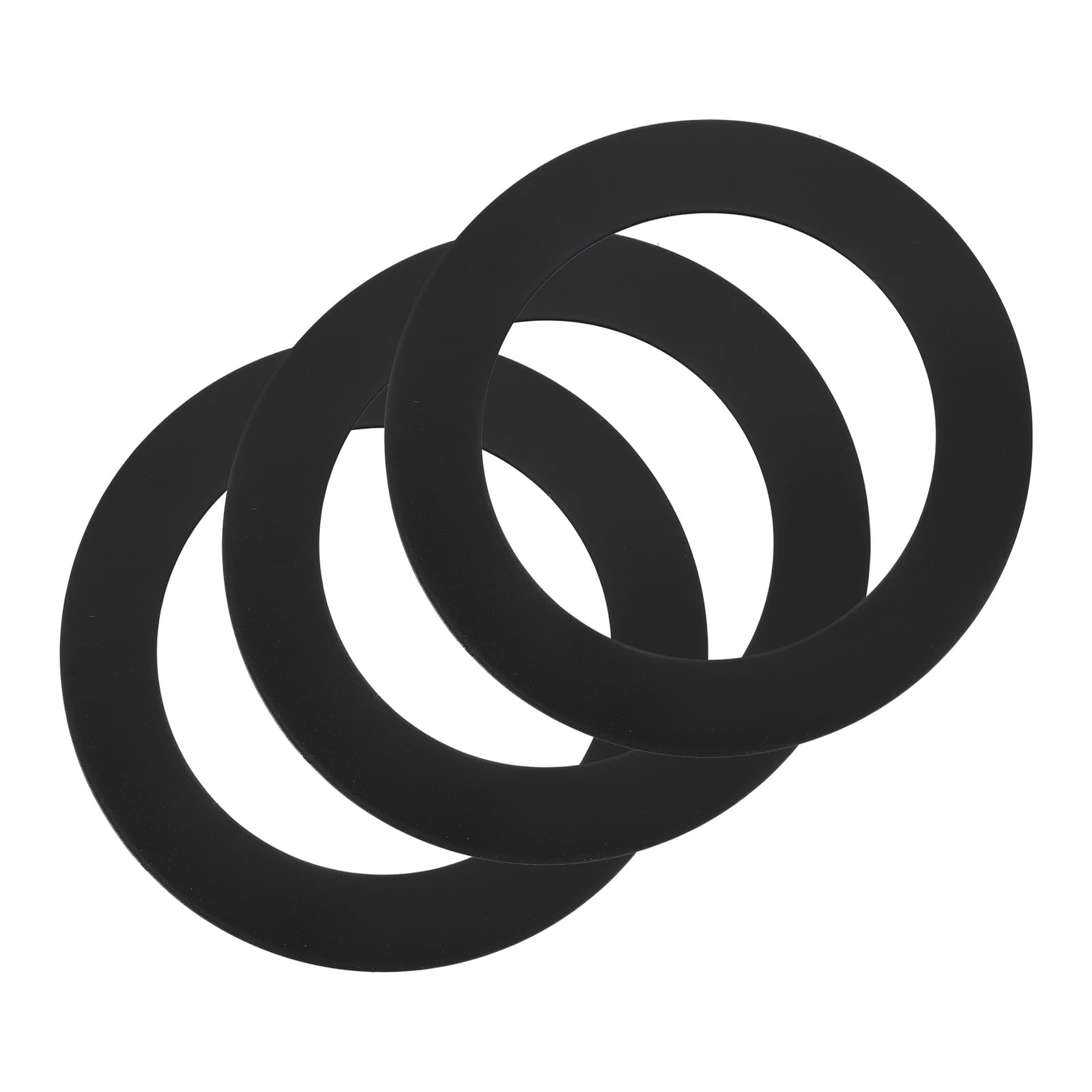 sourcing map 3Pack Goof Rings, 4.1" ID 5.9" OD Steel Flat Goof Trim Ring Light Cover Plate Flush Mount Can Converter for Recessed Downlight Vent Ceiling Medallion Wall Hole Decor, Matte Black
