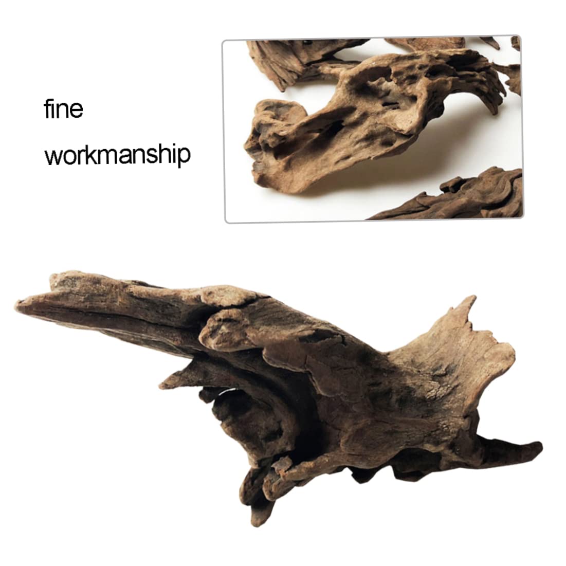 Decorazione per Acquario in legni Naturali, Ornamento per Ceppo di Legno paesaggistico per Acquario e scaping di Piante