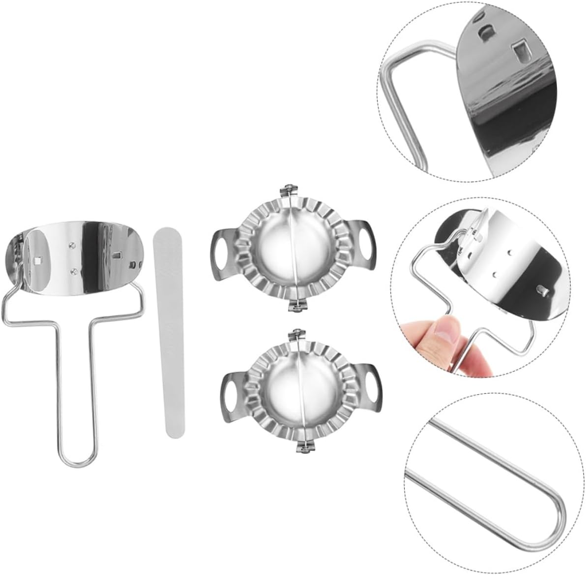 Garneck 1set Stainless Steel Dumpling Maker Kitchen Tools for Sealed Dumplings Ravioli and Empanadas Professional-grade and Molds