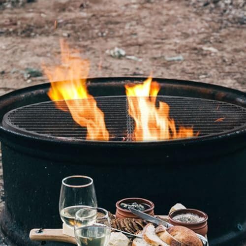 Żeliwny ruszt do grillowania 17 cm, zamiennik kratki do grillowania okrągłych i kulowych, idealny do grilla na świeżym powietrzu i akcesoriów do grillowania 25 cm