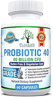 Probiotics 40 Billion CFU [Gluten & Dairy Free] Probiotics for Women, Probiotics for Men and Adults, Natural; Shelf Stable Probiotic Supplement with Organic Prebiotic, Acidophilus Probiotic; 60 Caps