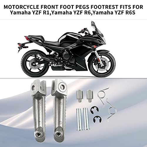 AHL Motorrad Vorne Fußstütze Pedal Fußrasten für Yamaha YZF R1 1998-2012/ YZF R6 1999-2012/ YZF R6S 2003-2008