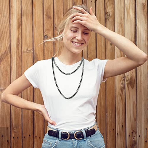 Navajo Pearl Necklace Long Western Jewelry for Women Vintage Beaded Pearl Necklaces2