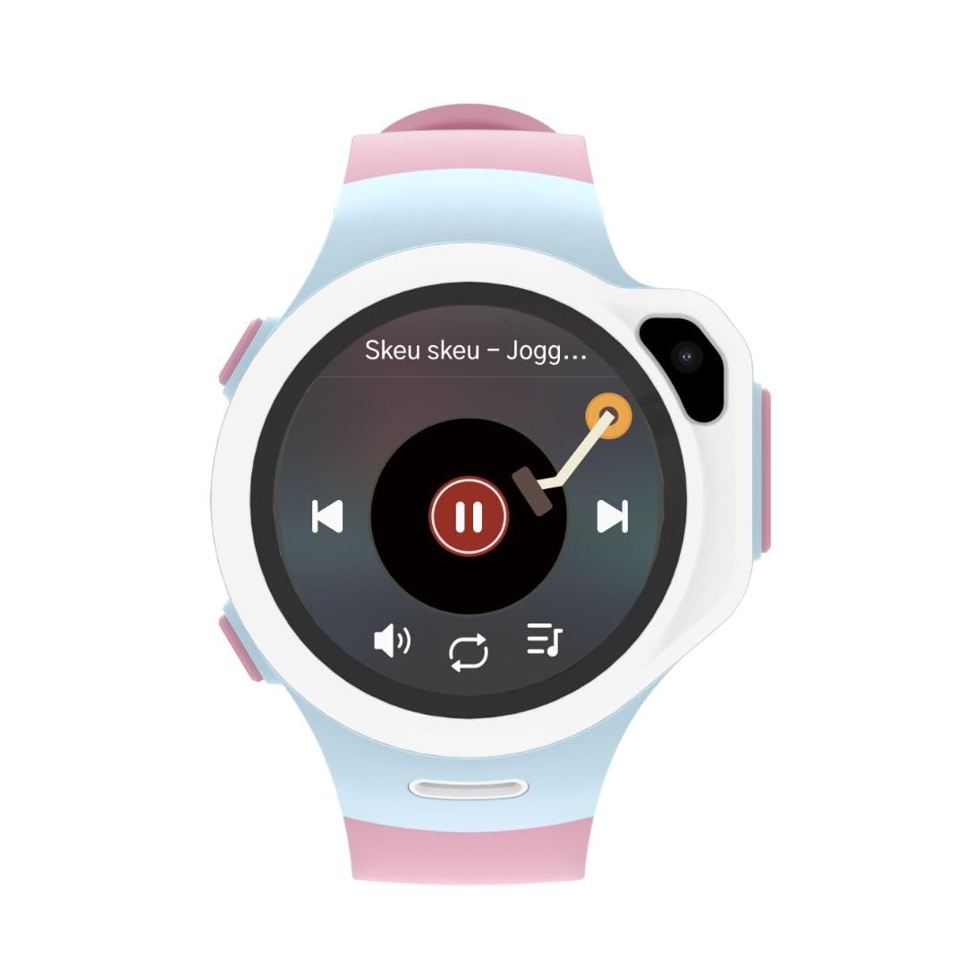 Smart Kids Stellar - Montre Connectée Enfant 4G avec Appels Vidéo HD, GPS Précis, Zone Sécurisée, SOS, Podomètre, Jeux et MP3 - Étanche pour Aventures Quotidiennes - 2 Ans Garantie (Rose)