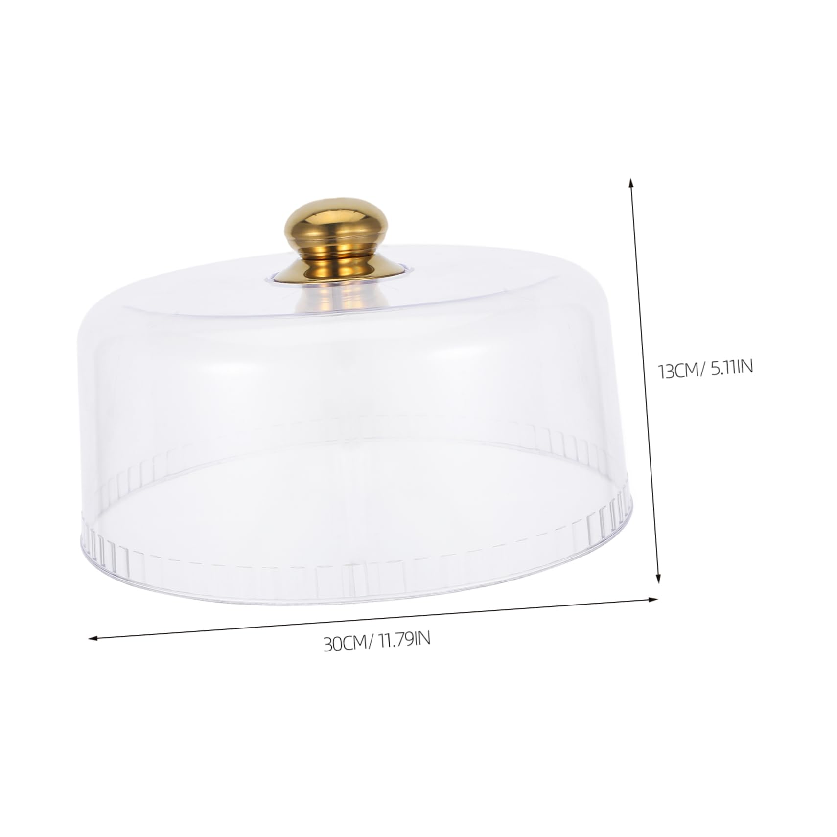 Zerodeko Cubierta De Plástico Transparente para Tartas Cubierta De Cúpula para Tartas De 30 Cm Cubierta Redonda De Acrílico para Soporte De Tartas Campana Redonda para Tartas con