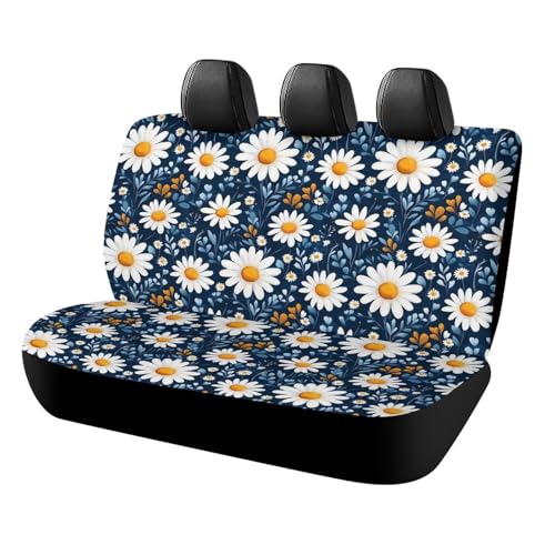 Housses de siège arrière pour camions et VUS imprimé floral marguerites