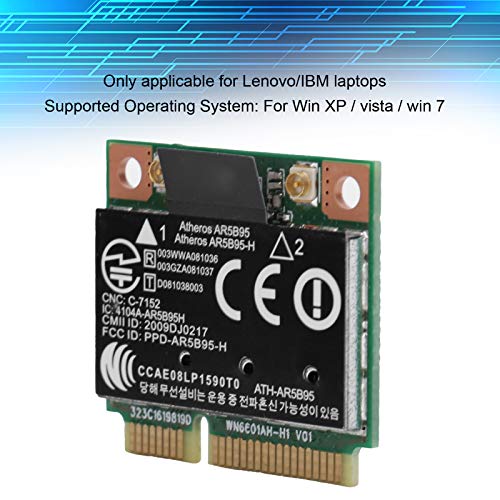 Tarjeta de Red Inalámbrica Gugxiom AR5B95 para Laptop, 150 Mbps 2.4GHz 802.11b/g/n Mini PCI-E interna miniatura 2