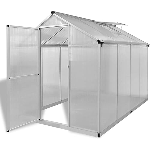 vidaXL Reinforced Aluminium Greenhouse with Base Frame 49.5ft²