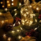 Guirnalda de Luces Estrella 2M a Pilas 40 LED con Temporizador y 8 Modos