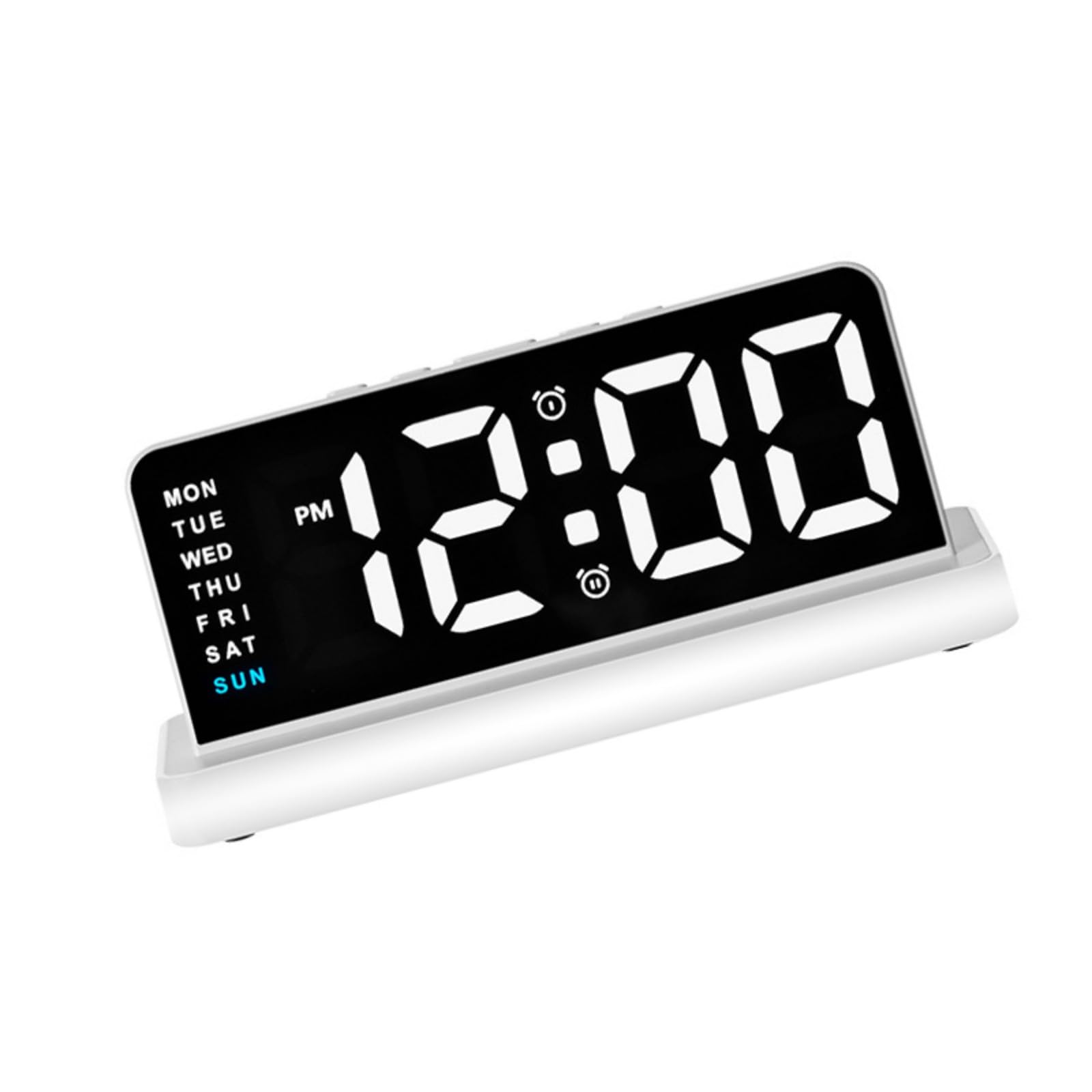 Hsioluted Digital Alarm Clock for Bedroom Desk Clock for Living Room Bedroom with Large Number, Dimmer, Loud Alarm Day of Week Desk