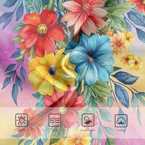 Flowers Leaves Girl Panties, Toddler Girl Panties, Cotton Underwear Girls, 2–8 Years3