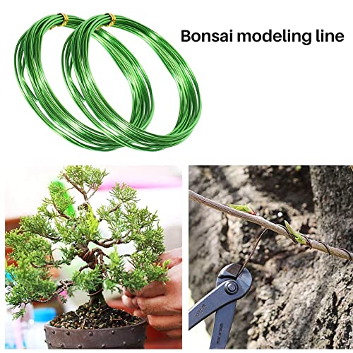Varadyle 9 rotoli Bonsai DräHte in alluminio anodizzato per bonsai da allenamento con 3 dimensioni (1,0 mm, 1,5 mm, 2,0 mm, lunghezza totale 147 piedi (verde) - Image 6