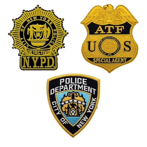 OYSTERBOY 3pcs NYPD ATF Special Agent Tactical Patch Hook & Loop New York City Police Department