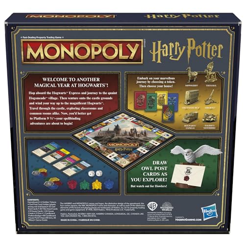 Hasbro Gaming F9422 Monopoly Harry Potter Edition Board Game thumb #1