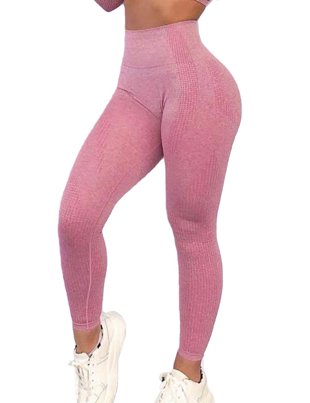 FITTOOWomen's Seamless Gym Leggings Butt Lift Workout Running Fitness Yoga Pants