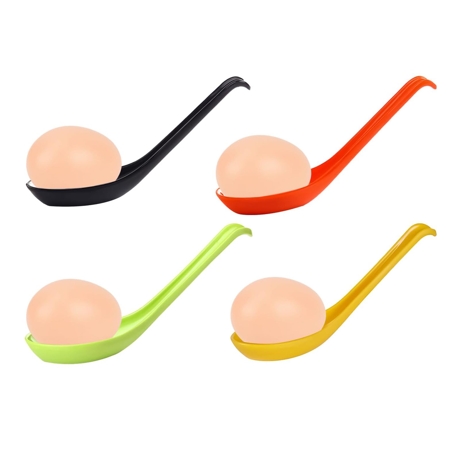 HAICN 4Pcs Egg Spoon Race Game Sets 4 Colourful Spoons & 4 Eggs Outdoor Activity Balance Relay Games Egg and Spoon Race School Sports Day, Garden Play & Family Games.