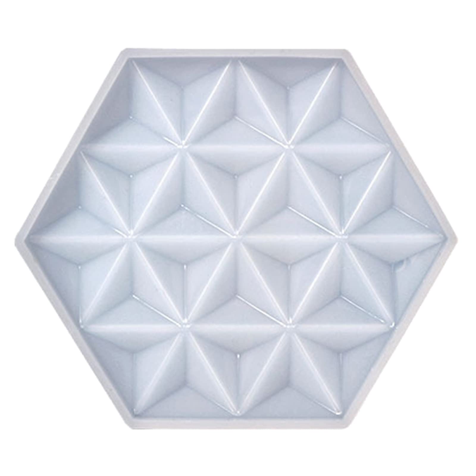 Maxtonser Geometric Themed Coasters Tray Epoxy Resin Mold Flexible Silicone Mould for Home Decoration Stylish Cup Mat Making Mould