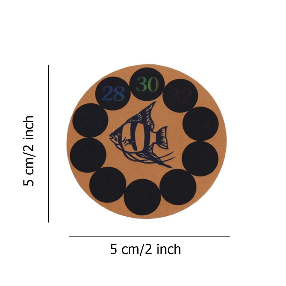 ARK Aquatics Round Digital Aquarium Sticker Thermometer | Self Adhesive Compact Lightweight Space-Saving Compact Temperature Controller for Aquarium Fish Tank and Terrarium Accessory PACK OF 2 1
