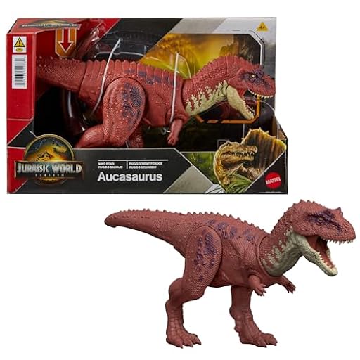 Mattel Jurassic World: El Renacer, Rugido salvaje Aucasaurio Juguete de dinosaurio, aucasaurio con ataque de mordisco en múltiples direcciones y sonido, controlados con la cola, juego digital, JGB88 | Ya disponible en tu tienda friki favorita! En mundofriki.es! Mattel Jurassic World: El Renacer, Rugido salvaje Aucasaurio Juguete de dinosaurio, aucasaurio con ataque de mordisco en múltiples direcciones y sonido, controlados con la cola, juego digital, JGB88 | Ya disponible en tu tienda friki favorita! En mundofriki.es!