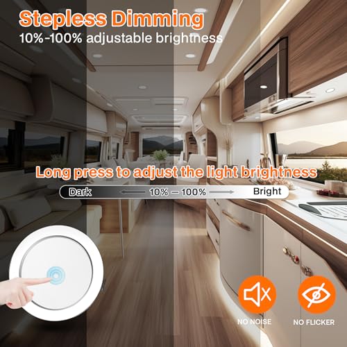 URing 3er Set LED Einbaustrahler 12V Dimmbar 55-58mm 3W Ultra Flach LED Spots 12V 3000K 4000K 6000K Deckenspots Einbauleuchten Küche Möbel Einbaustrahler Einbauspots Spot mit 2M Kabel, Chrom