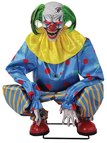 CROUCHING CLOWN BLUE ANIMATED