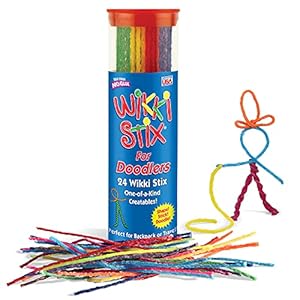WikkiStix Sensory Fidget Toy, Arts and Crafts for Kids, Non-Toxic, Waxed Yarn, 6 inch, Reusable Molding and Sculpting…