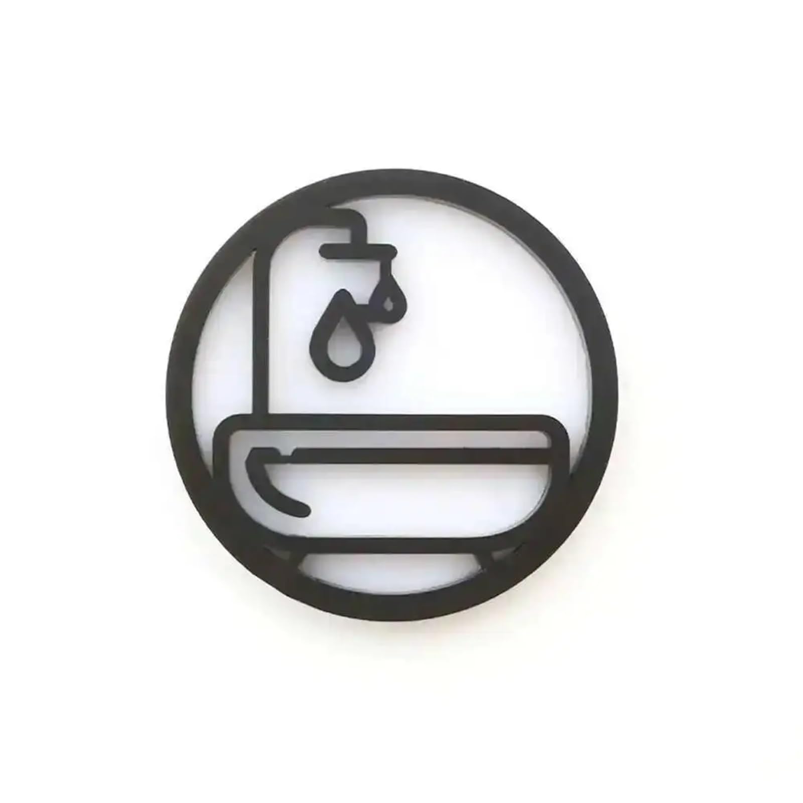 Badezimmer Schild 1PCS 3d Runde Dusche Zimmer Bad Badezimmer Erinnerung Dreidimensionale Signage Zeichen