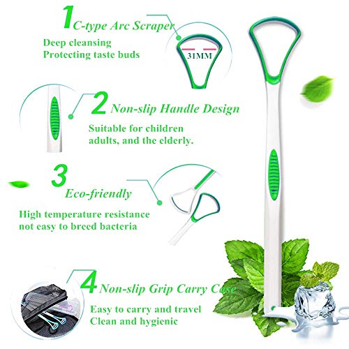 Tongue Scraper Cleaner 100% Bpa Free Tongue Scrapers For Adults, Kids, Healthy Oral Care, Easy To Use, Help Fight Bad Breath #TOP3