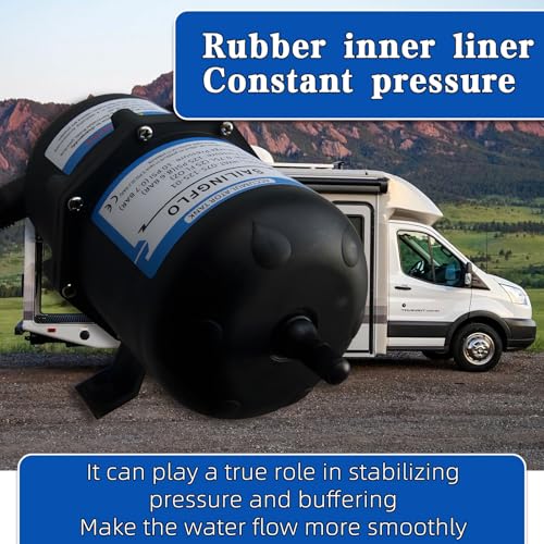 Image of 0.75L Pre-Pressurized Accumulator Tank with Internal Bladder, 125 PSI Water Pump Pressure Tank for RV Marine Boat Off-Grid Systems, Reduces Pump Cycling & Stabilizes Water Flow