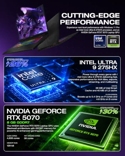 Image of msi Crosshair 18 HX AI Gaming Laptop 18 inch RTX 5070 Intel Ultra 9 275HX