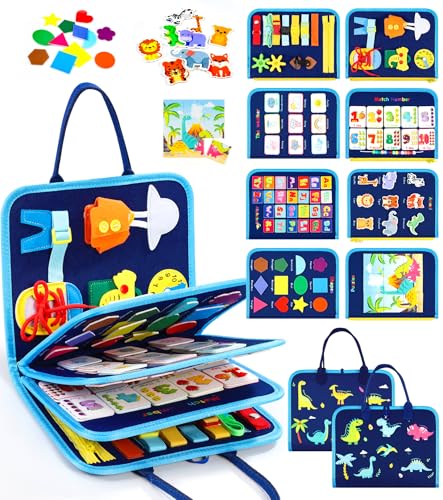 Gontence Juguetes Niños 2 3 Años - Busy Board - Montessori 1 Año - Juegos Educativos Niños 2 3 4 5 Años - Regalo Niño - Tablero Montessori Juguetes Sensoriales