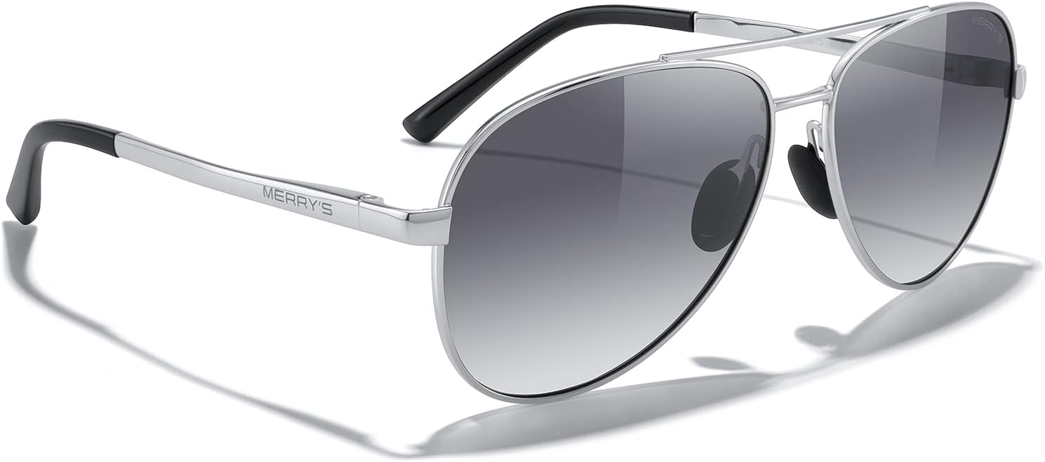 MERRY'S Aviator Sunglasses for Men Women - Polarized Driving Sun glasses Mirrored Lens UV 400 Protection 58 MM - Image 6