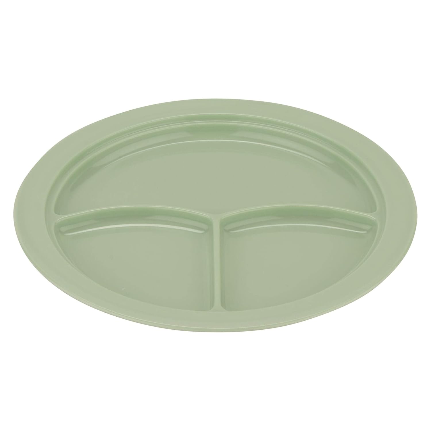 G.E.T. CP-534-W-EC 10" White 4-Compartment Plates, Melamine Break- Resistant and BPA Free, for Indoor and Outdoor Dinnerware by Supermel Collection (Pack of 4)