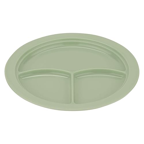 Vista 31 de G.E.T. CP-530-T Tan 9" 3-Compartment Plate, Break Resistant Dishwasher Safe Melamine Plastic, Supermel Collection (Pack of 12)