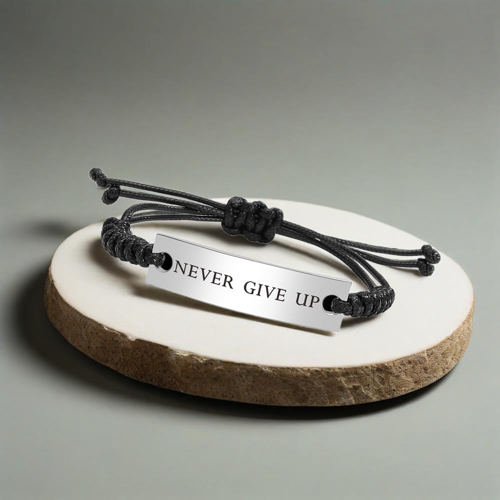 Kisseason Inspirational Mantra Bracelet Jewelry Adjustable Friendship Bangle Bracelet
