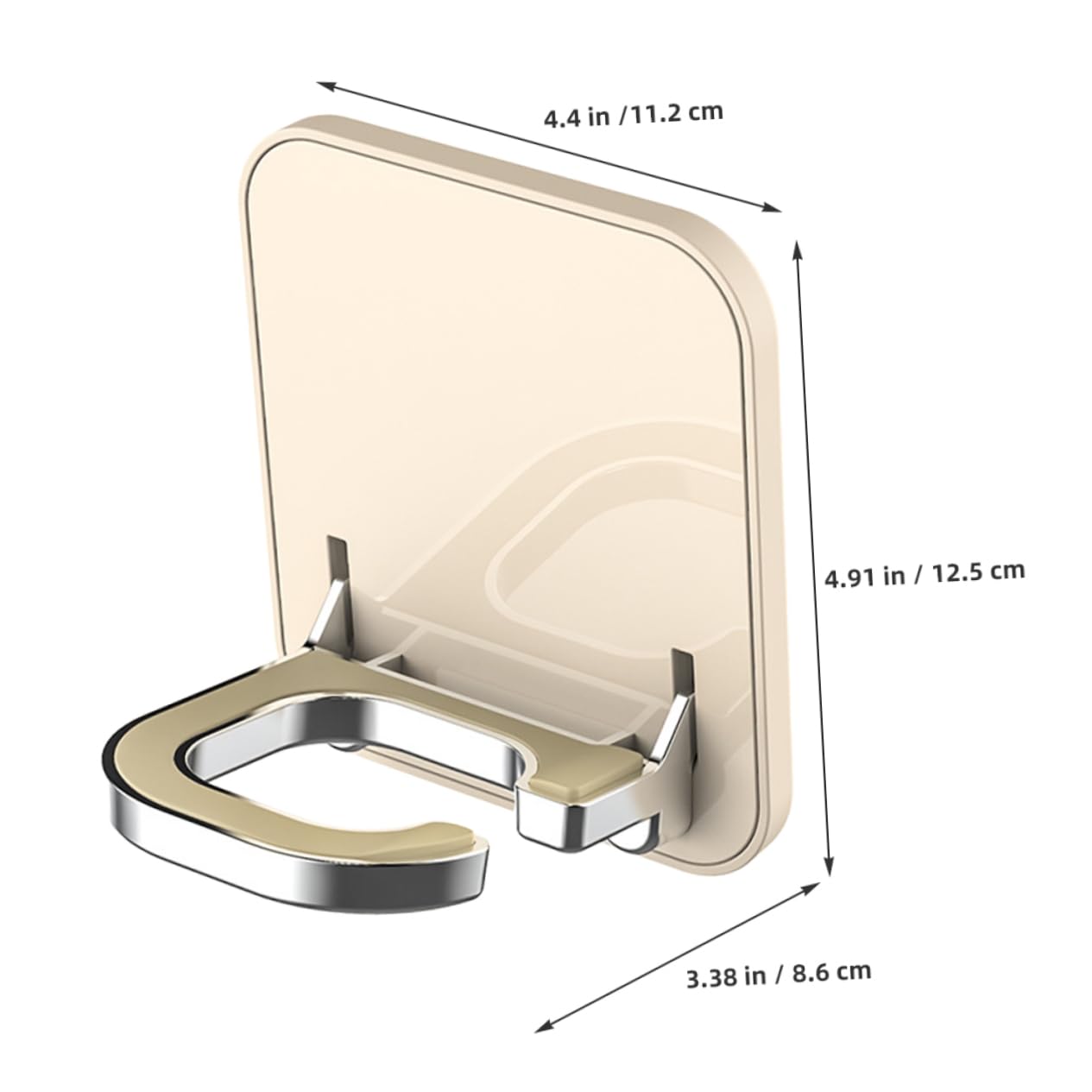Baluue 4piezas Soporte De Secador De Pelo De Pared Estante Sin Perforación para Baño Organizador De Secador De Cabello Almacenamiento Práctico