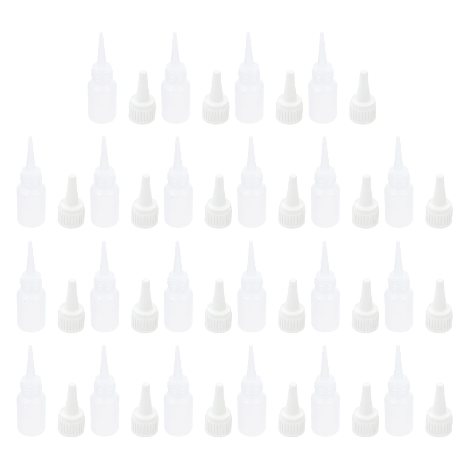 KICHOUSE Flaconi Contagocci da 10ml in Hdpe Bianco 22 a Tenuta Stagna Bottiglie Portatili per Viaggi per