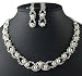 Taoqiao Wedding Bridal Bridesmaid Bead Artificial Zircon Necklace Earring Je...