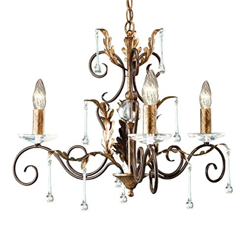 Chandelier Elstead Amarilli AML3 BG au design fer forgé élégant de style anglais