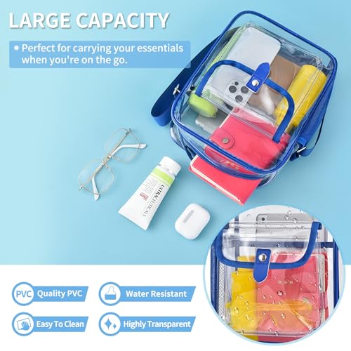 Image of SPODEARS Clear Crossbody Bag for Stadium, Concert, Festival & More - Adjustable Shoulder Strap & Bottle Holder