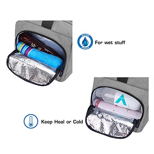 Rotot Sport Duffel Bag, Gym Bag With Waterproof Shoe Pouch, Weekend Travel Bag With A Water-Resistant Insulated Pocket (33L) (Dark Gray) #TOP2