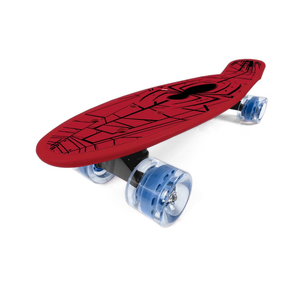 Penny 9969 Skateboard Spiderman avec axe en Aluminium 55 x 14,5 x 9,5/13 cm