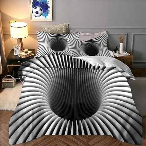 Parure de lit microfibre 135x200 illusion d'optique 3D - 6