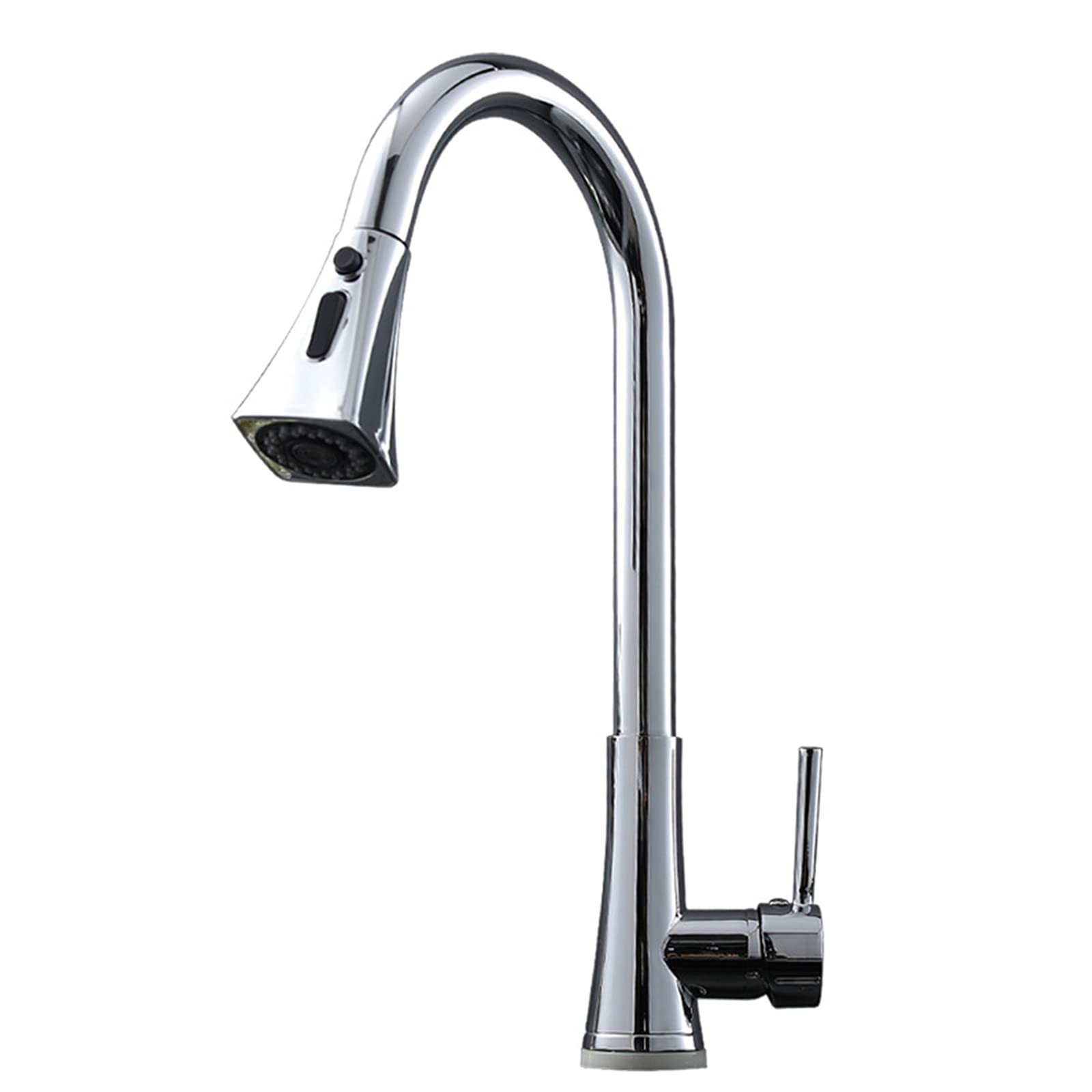 Lmysxaoz Touch On Kitchen Faucet, High Arc Pull Out Sink Brass Single Handle 1 Hole Mixer Tap With Down Sprayer, Double Outlet Mode, Electroplating